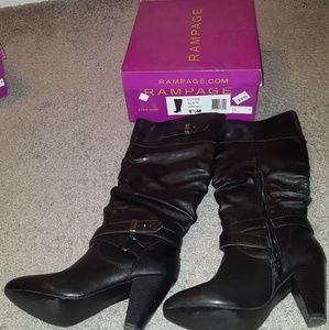 Black Under the Knee boots